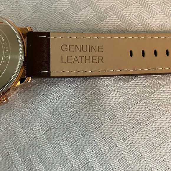 NWT MINI FOCUS Men's Watch Genuine Leather Quartz Movement - Picture 7 of 9